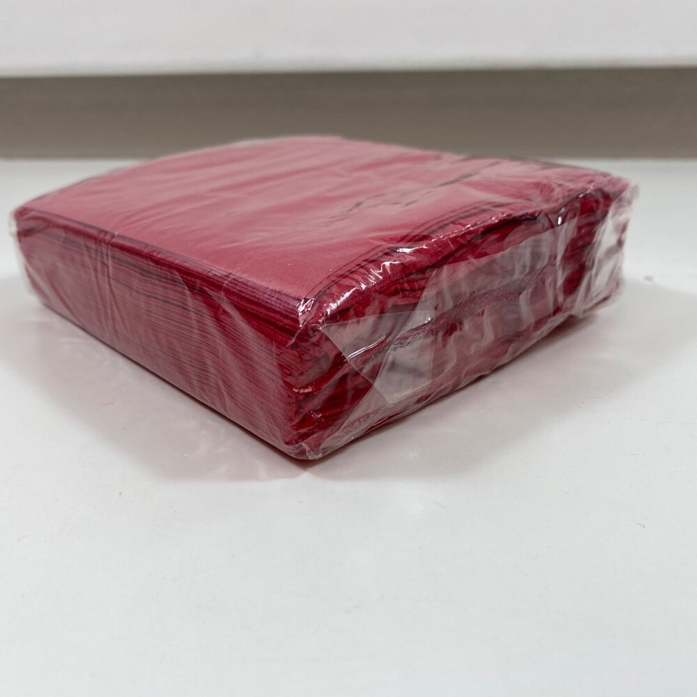 Value Pack 50 Count 2 Ply Red Beverage Napkins Party Paper Disposable 9.75x9.75"